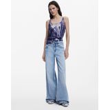 Haltertop - Motiefprint - Jersey - Ronde Hals - Mouwloos