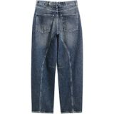 Jeans - Effen - Wide Leg - Heavy Washed - Mid Waist