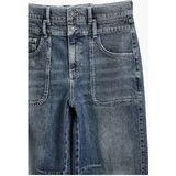 Jeans - Effen - Wide Leg - Heavy Washed - Mid Waist
