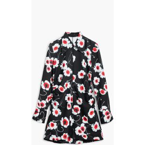 Desigual Korte Jurk - Zwart - Polyester met Lange Mouwen