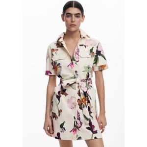 About You - Bloemenprint Blousejurk - Katoen - Kort
