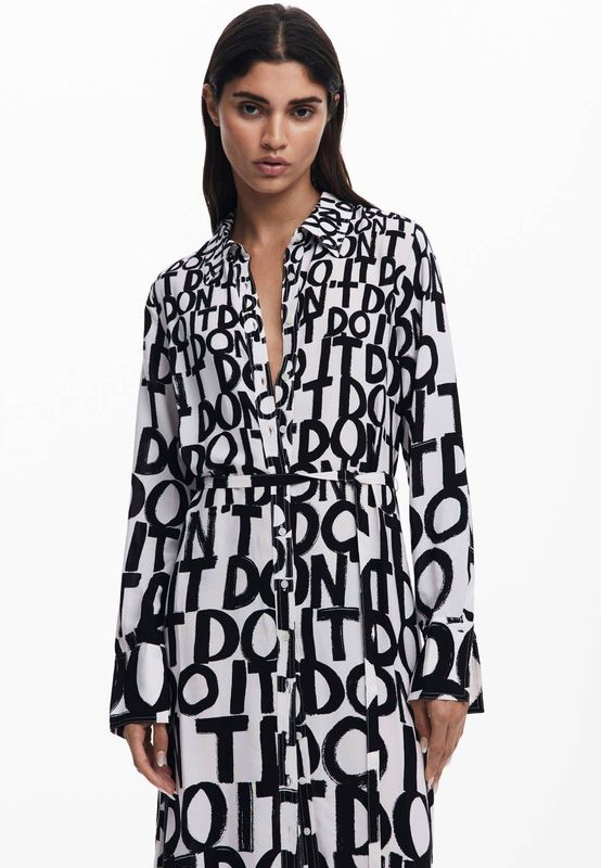 Desigual - Tripoli - Casual Jurk - Wit - 100% Katoen