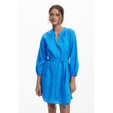 Kokerjurk - Effen - V-hals - 3/4 Mouw - Regular Fit