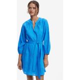 Kokerjurk - Effen - V-hals - 3/4 Mouw - Regular Fit