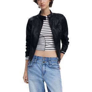 Desigual - Dames Tussenjas - Zwart - Polyester - Lente/Zomer