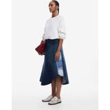 Desigual midi rok medium blue denim