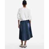 Desigual midi rok medium blue denim