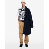 T-shirt - Ronde Hals - Jersey - Kwartmouw - Tekst Print