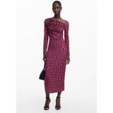 Desigual - Repris - Casual Jurk - Rood - Katoen