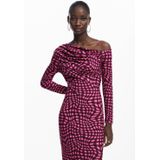 Desigual - Repris - Casual Jurk - Rood - Katoen