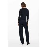 Desigual - Top - Zwart - Rib Gebreid - Lange Mouwen