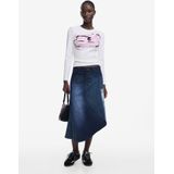 Desigual - REPRIS_TS_Delicate - T-shirt - Wit - Katoen