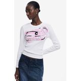 Desigual - REPRIS_TS_Delicate - T-shirt - Wit - Katoen
