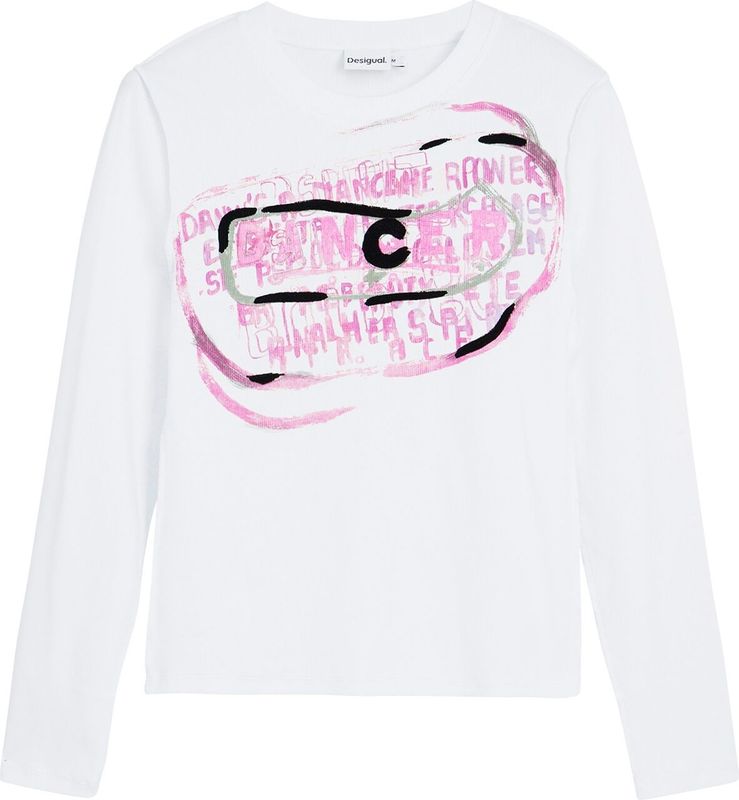 Desigual - REPRIS_TS_Delicate - T-shirt - Wit - Katoen