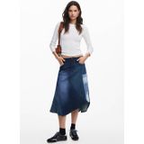 Desigual - T-shirt - Effen - Katoen - Lange Mouwen - Ronde Hals