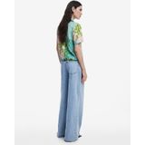 Desigual - Blouse 'Miami' - Beige - Bloemenprint - Kwartmouw