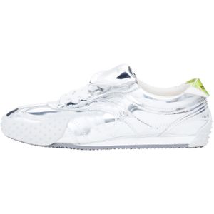 Desigual - Sneakers - Zilver - Imitatieleer - Vetersluiting