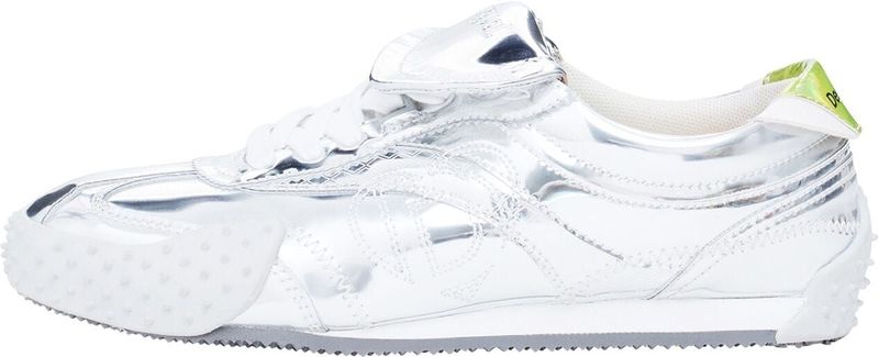 Desigual - Sneakers - Zilver - Imitatieleer - Vetersluiting