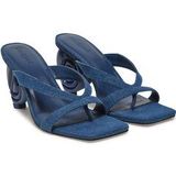 Desigual - Denim Muiltjes - Blauw - Textiel - Hak