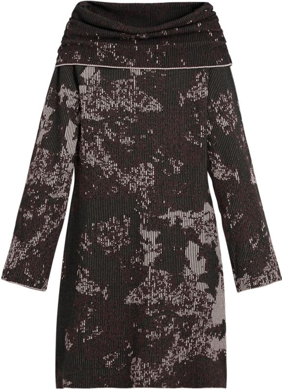 Desigual - Korte Jurk - Donkerbruin - Rib Gebreid