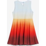 Desigual - Jurk - Pastelblauw / Oranje / Rood / Bourgogne - Knielengte - Mouwloos