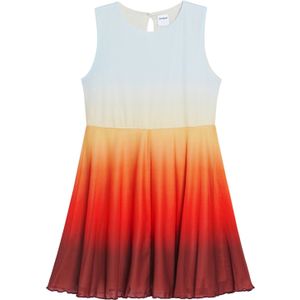Desigual - Jurk - Pastelblauw / Oranje / Rood / Bourgogne - Knielengte - Mouwloos