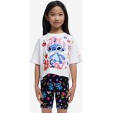 Desigual - Cropped T-shirt - Korte Mouwen - Ronde Hals - Stitch Print