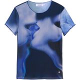 Kiss - T-shirt met Motiefprint in Jersey - Slanke Pasvorm