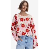 About You - Gebreide Trui - Ronde Hals - Bloemenprint - Katoen