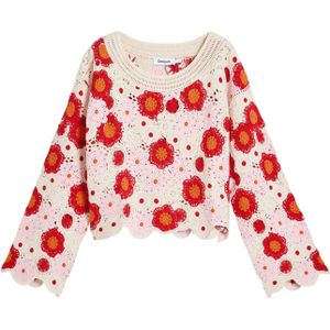 About You - Gebreide Trui - Ronde Hals - Bloemenprint - Katoen