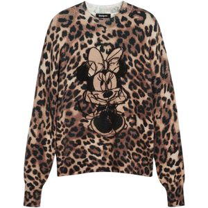 Desigual - 25WWJF43 - Trui - Bruin - Ronde Hals - Lange Mouwen