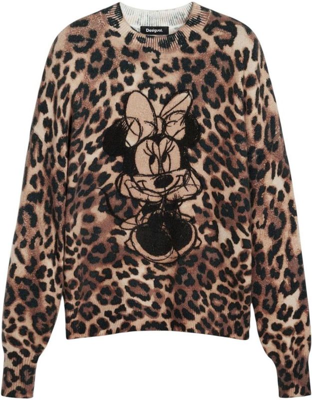 Desigual - 25WWJF43 - Trui - Bruin - Ronde Hals - Lange Mouwen