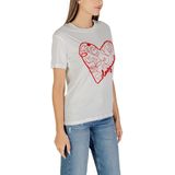 Desigual - T-shirt - Wit - Korte Mouwen - Ronde Hals