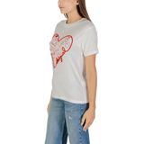 Desigual - T-shirt - Wit - Korte Mouwen - Ronde Hals