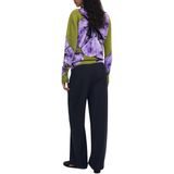 Desigual - Floral Knitwear - Groen - Dames - Lange Mouwen - Ronde Hals