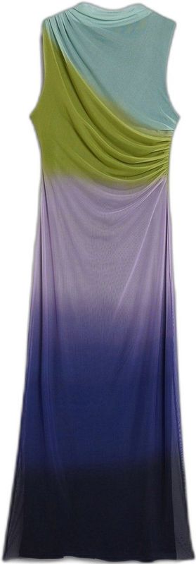 Midi-jurk - Kleurverloop - Mouwloos - Ronde Hals - Slim Fit - Gerecycled Polyester