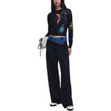Desigual - Floral Pattern - Trui - Zwart - Lange Mouwen - Ronde Hals