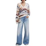 Desigual - Jers_Wasilla 25Wwjf 21 - V-hals Trui - Veelkleurig