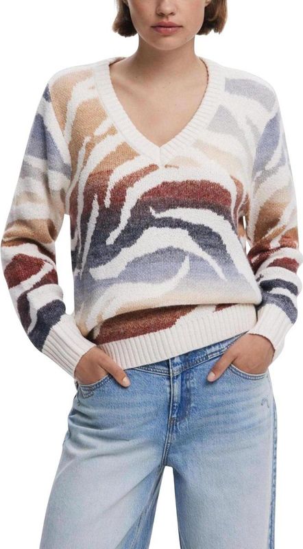 Desigual - Jers_Wasilla 25Wwjf 21 - V-hals Trui - Veelkleurig