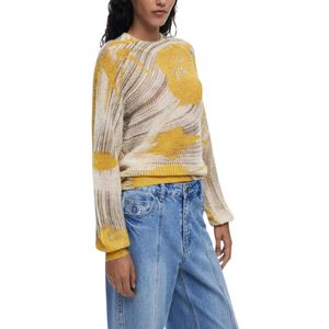 Desigual - Jers_Hyder - Gebreide Trui - Veelkleurig - Abstract Bloemen