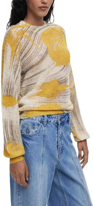 Desigual - Jers_Hyder - Gebreide Trui - Veelkleurig - Abstract Bloemen
