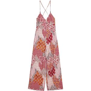 Desigual Jumpsuit  oranje / rood / lichtrood / zwart