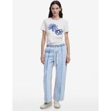 Desigual - Bloemen T-shirt - Katoen - Korte Mouwen - Ronde Hals