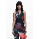 Desigual - Jumpsuit - Halterkraag - Elastische Taille - Polyester/Elasthan