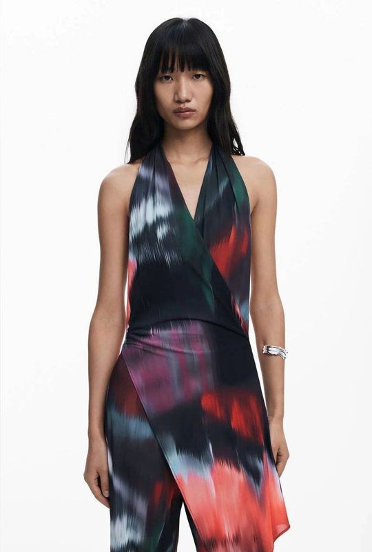 Desigual - Jumpsuit - Halterkraag - Elastische Taille - Polyester/Elasthan