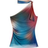 Desigual - Mesh One Shoulder Top - Multi - Blousetop