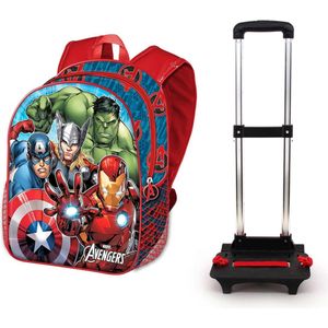 The AVENGERS Rugzak met afneembare trolley Top Kwaliteit Hulk Iron Man