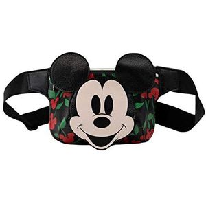 KARACTERMANIA Uniseks Mickey Mouse Cherry-riñonera Cream tas, zwart, één maat EU, zwart, één maat, casual, zwart., Casual