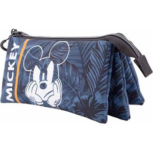 KARACTERMANIA 2360 Mickey Mouse drievoudig HS pennenetui blauw, donkerblauw