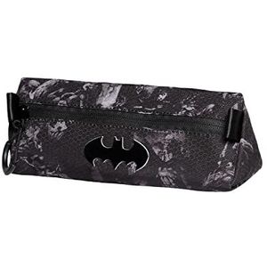 DC Comics Batman Etui - Schooletui - Pennenzak - Zwart - Driehoekig - Neon - 21 x 8 x 8 CM